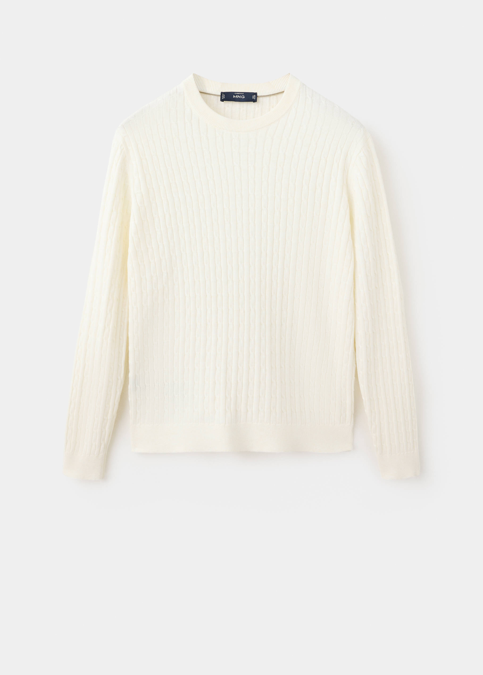 Cotton-lyocell blend cable knit sweater - Article without model