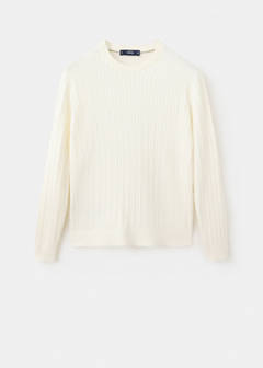 Cotton-lyocell blend cable-knit jumper — Off White 7
