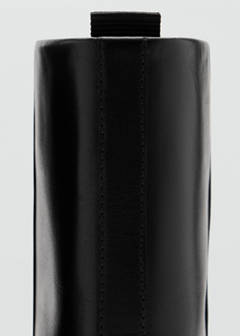 Rounded toe leather ankle boots — Black 5