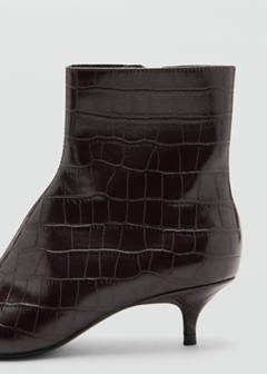 Kitten heel pointed-toe ankle boot — Burgundy 3