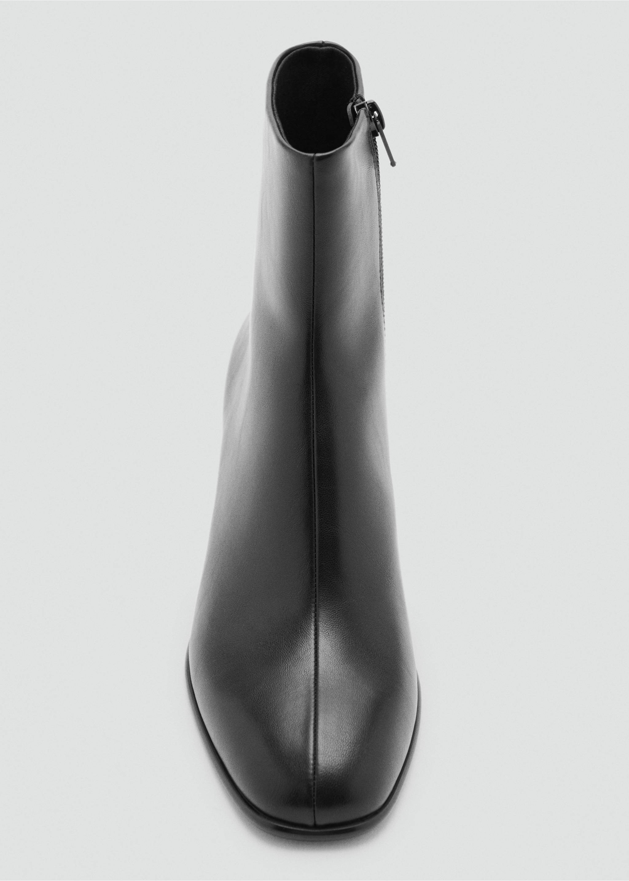 Faux leather ankle boot with block heel - Details of the article 2, Black. Ref: 37005996-00.