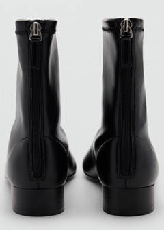 Square-toe leather-effect boots — Black 4