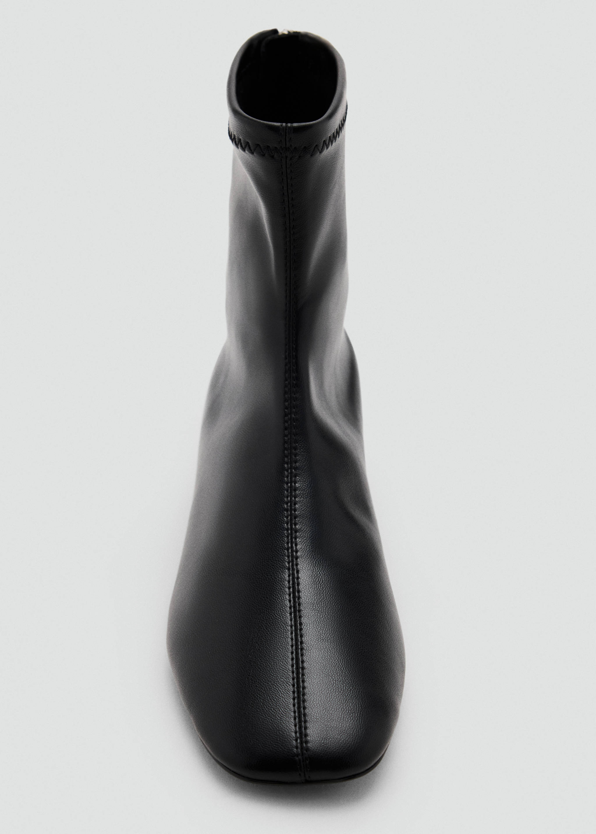 Square-toe leather-effect boots - Details of the article 3