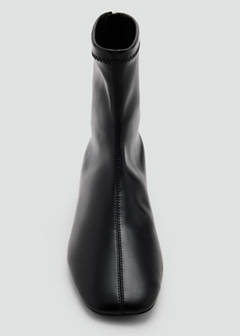 Square-toe leather-effect boots — Black 5