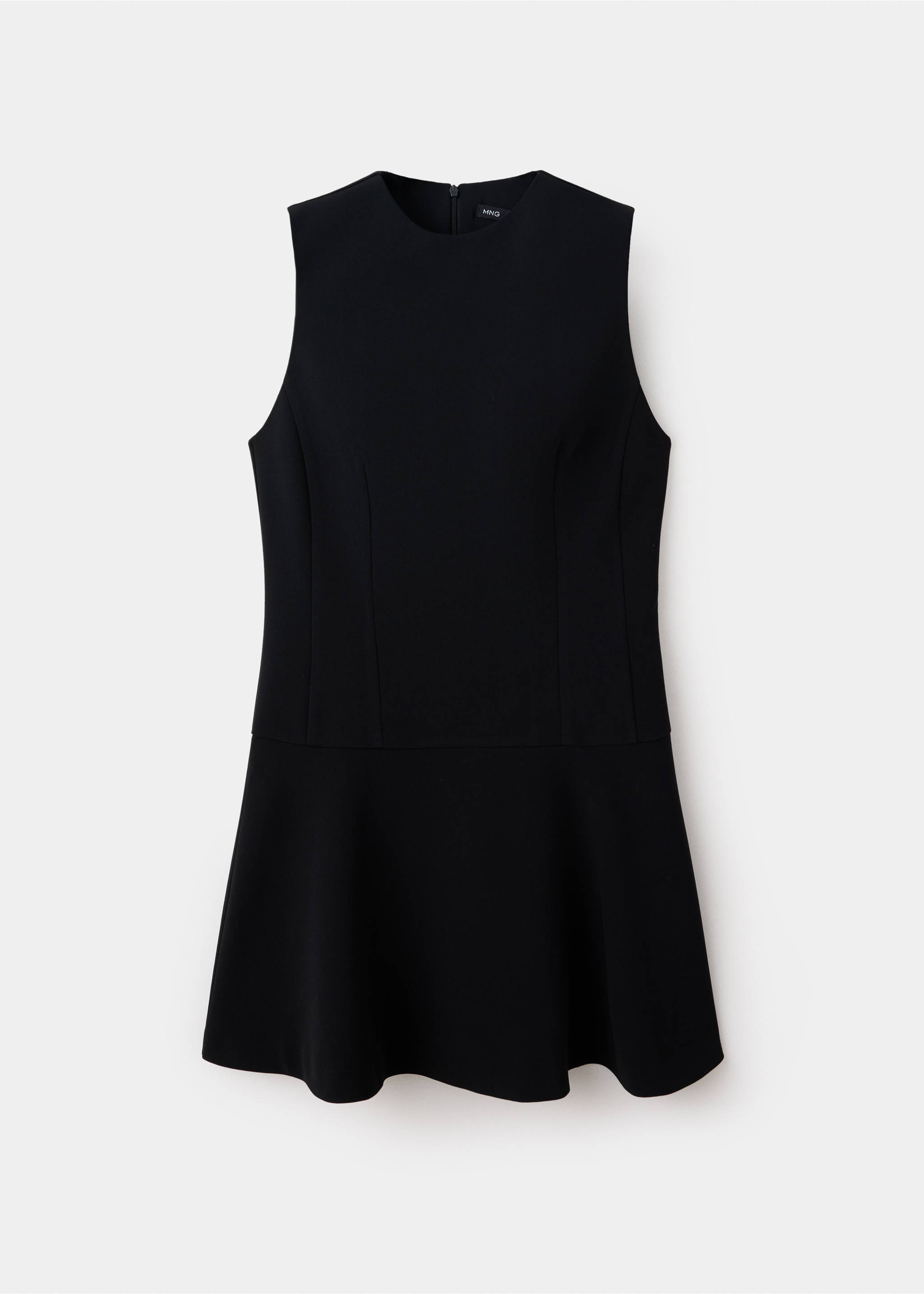 Short dress with seam detailing - Article without model, Black. Ref: 37006004-00.