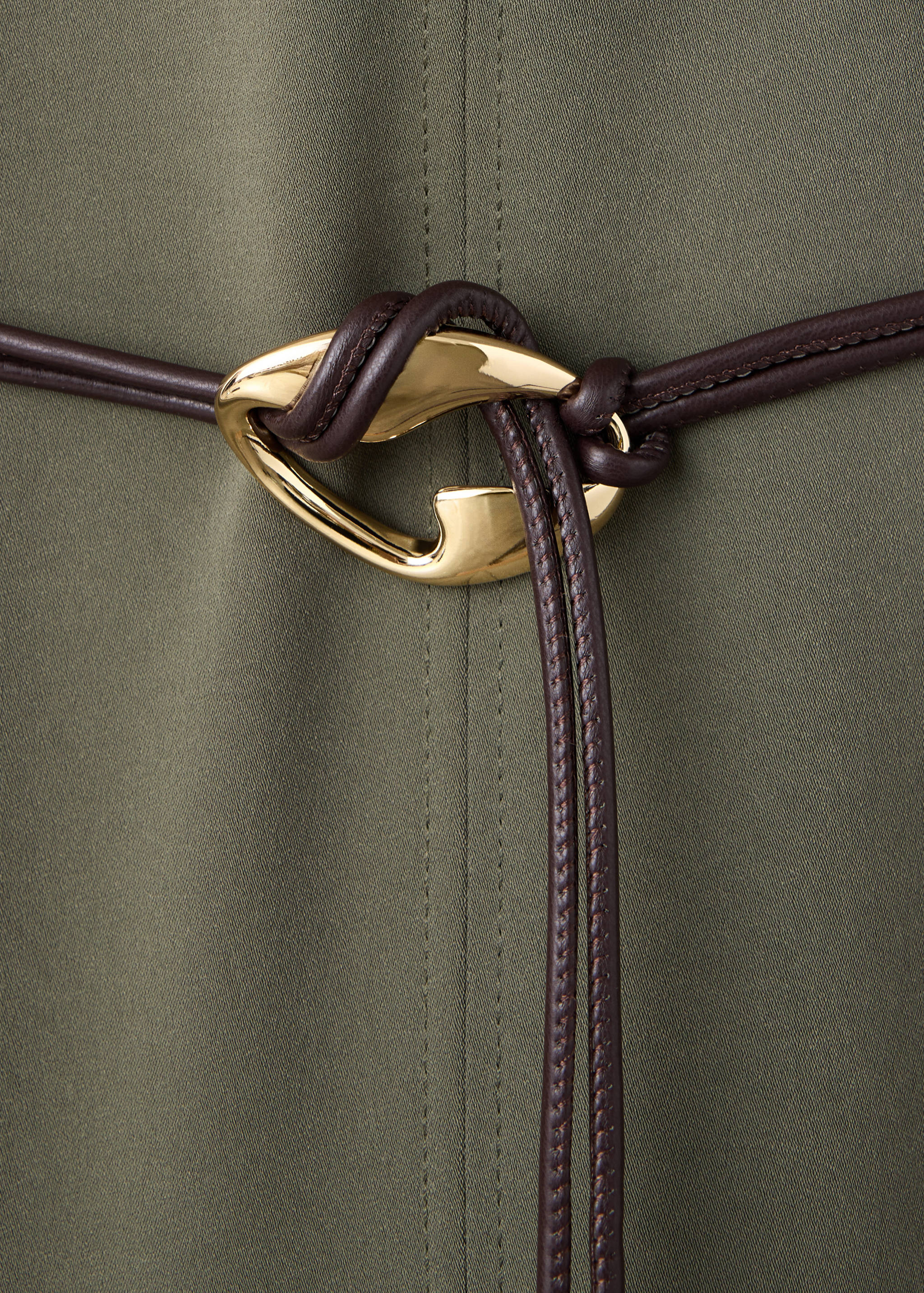 High-neck dress with belt - Details of the article 8