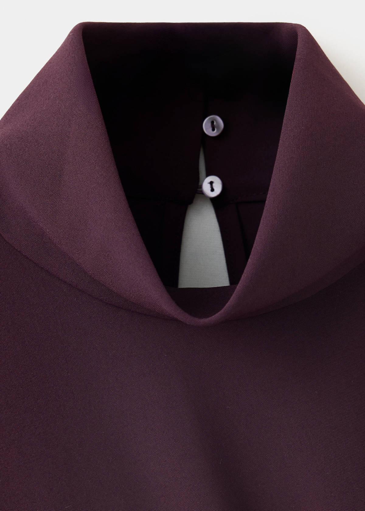 Turtleneck wrap dress — Chocolate