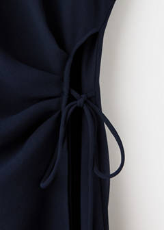 Turtleneck wrap dress — Dark Navy 9