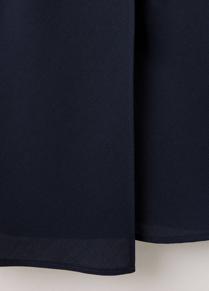 Turtleneck wrap dress — Dark Navy
