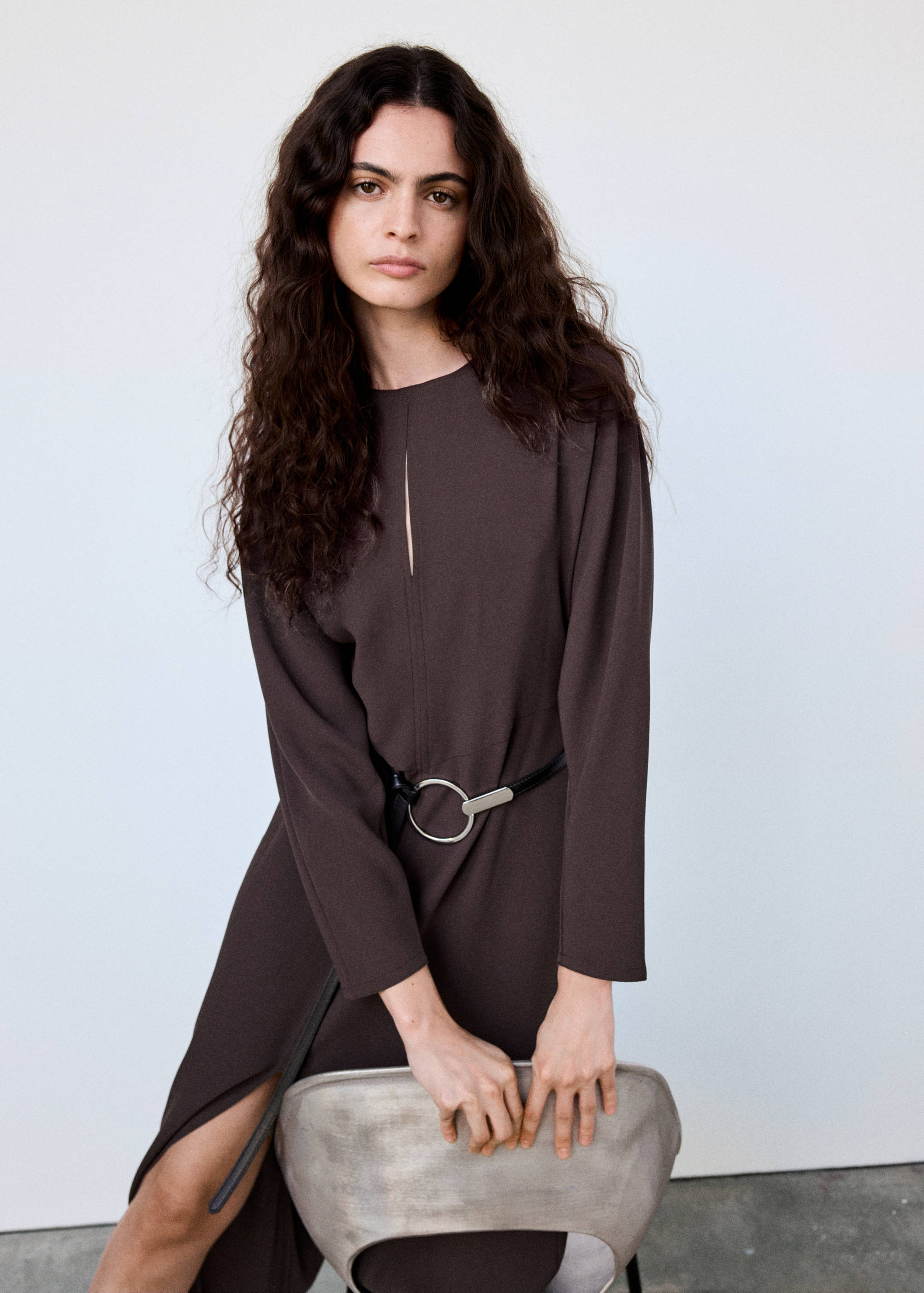 Long-sleeve dress with cut-outs - Details of the article 1