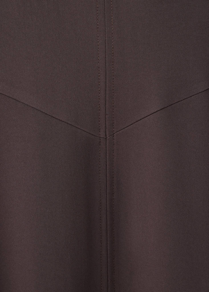 Long-sleeve dress with cut-outs — Chocolate