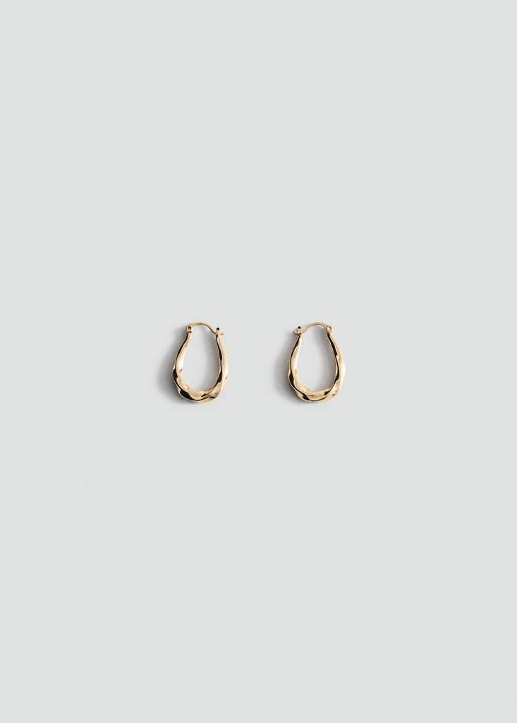 Embossed hoop earrings - thumbnail 2
