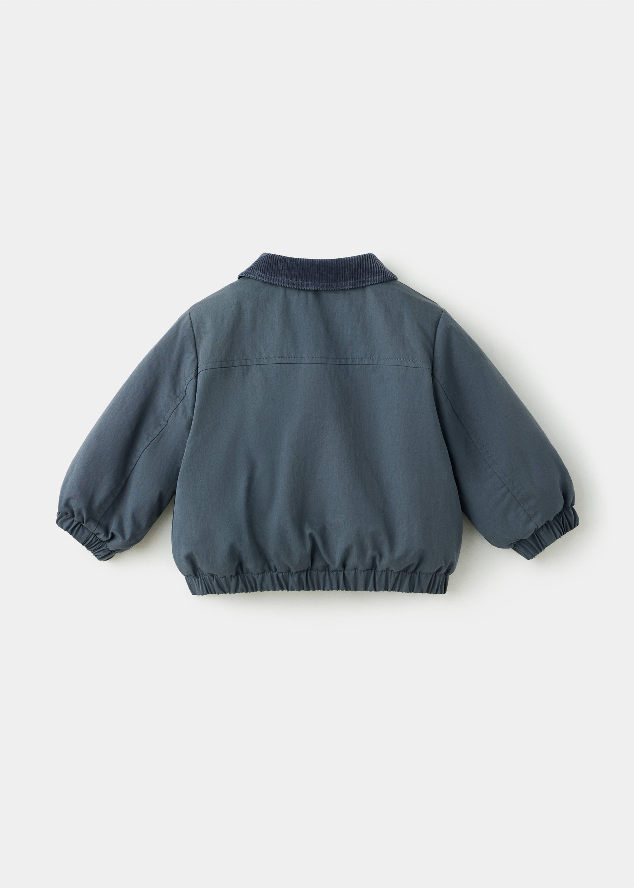 Waxed bomber jacket - Reverse of the article, Petrol Blue. Ref: 37006322-00.