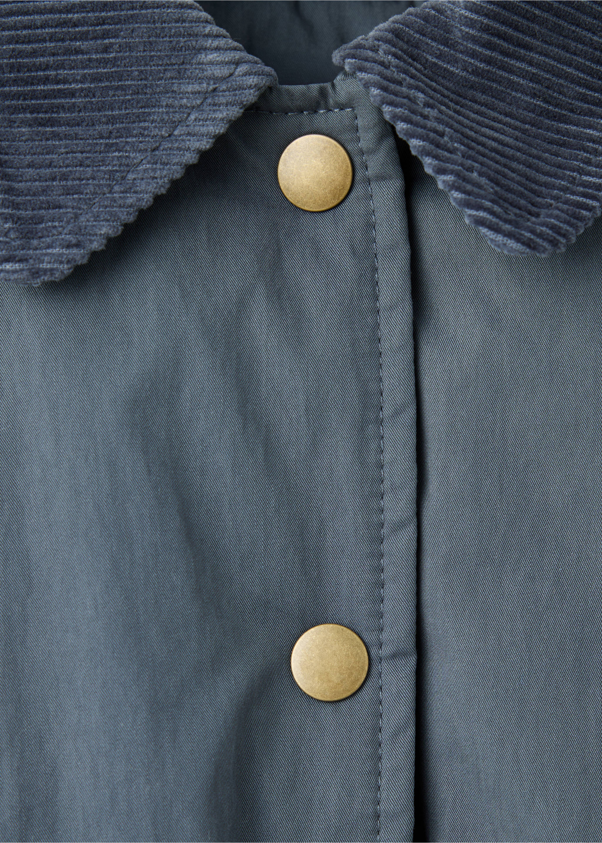 Waxed bomber jacket - Details of the article 8, Petrol Blue. Ref: 37006322-00.