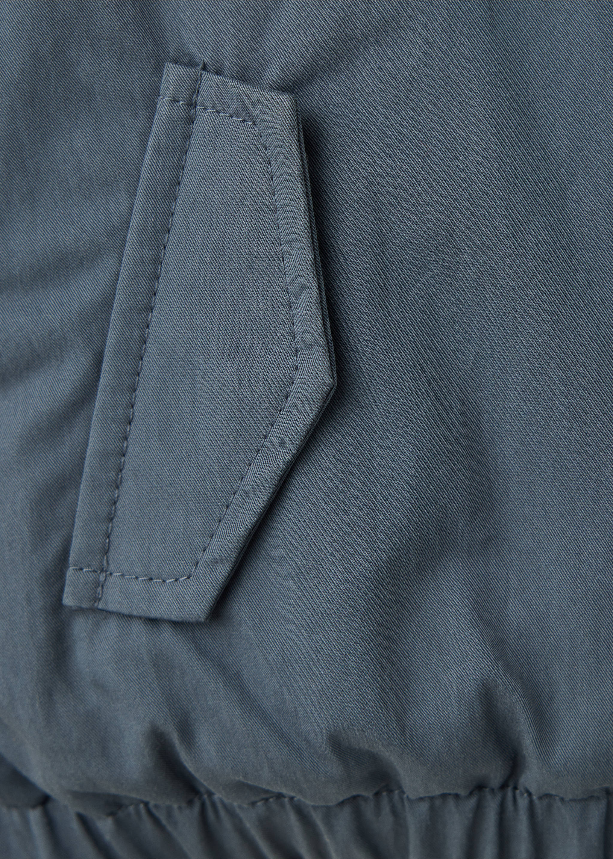 Waxed bomber jacket - Details of the article 0, Petrol Blue. Ref: 37006322-00.