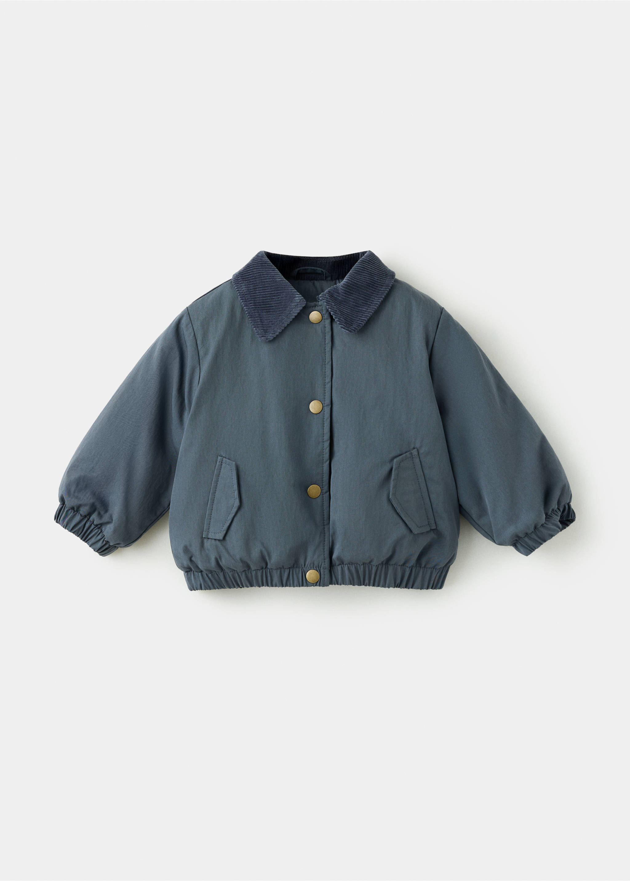 Waxed bomber jacket - Article without model, Petrol Blue. Ref: 37006322-00.