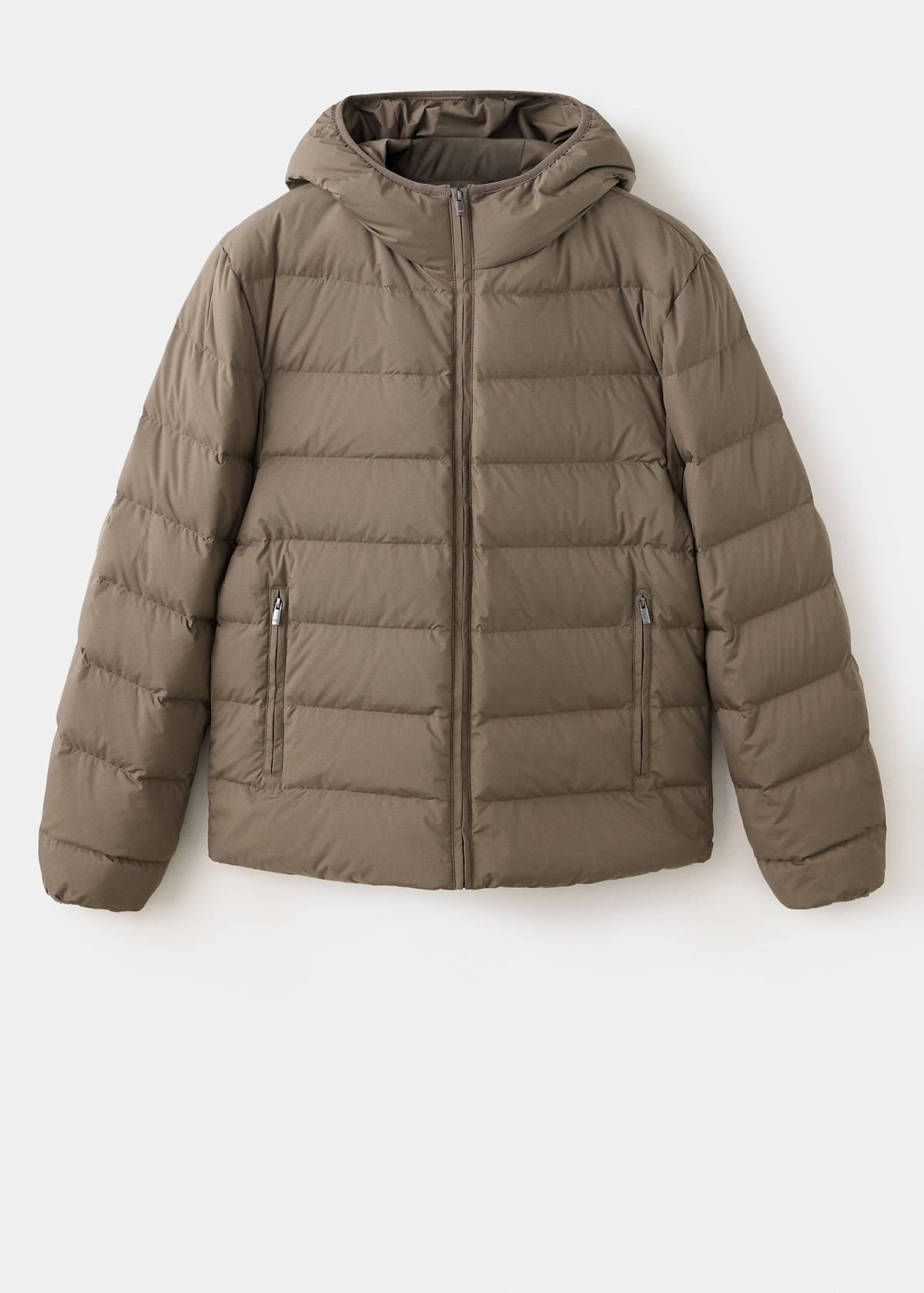 Water-repellent jacket, 80% down, 20% feather filling — Medium Brown