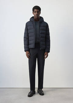 Water-repellent jacket, 80% down, 20% feather filling — Night Blue 2