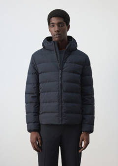 Water-repellent jacket, 80% down, 20% feather filling — Night Blue 1