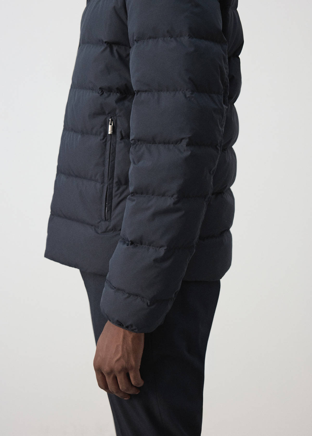 Water-repellent jacket, 80% down, 20% feather filling — Night Blue
