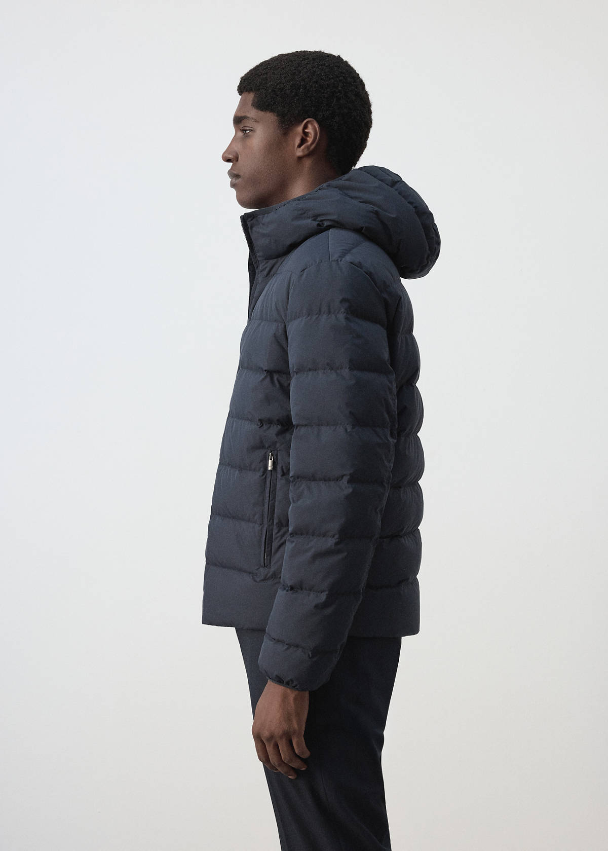 Water-repellent jacket, 80% down, 20% feather filling — Night Blue
