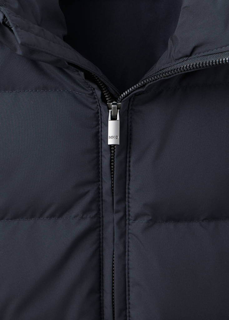 Water-repellent down-filled jacket — Night Blue