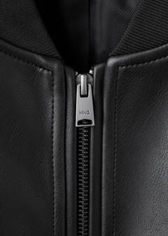 Faux-leather bomber jacket — Black 7