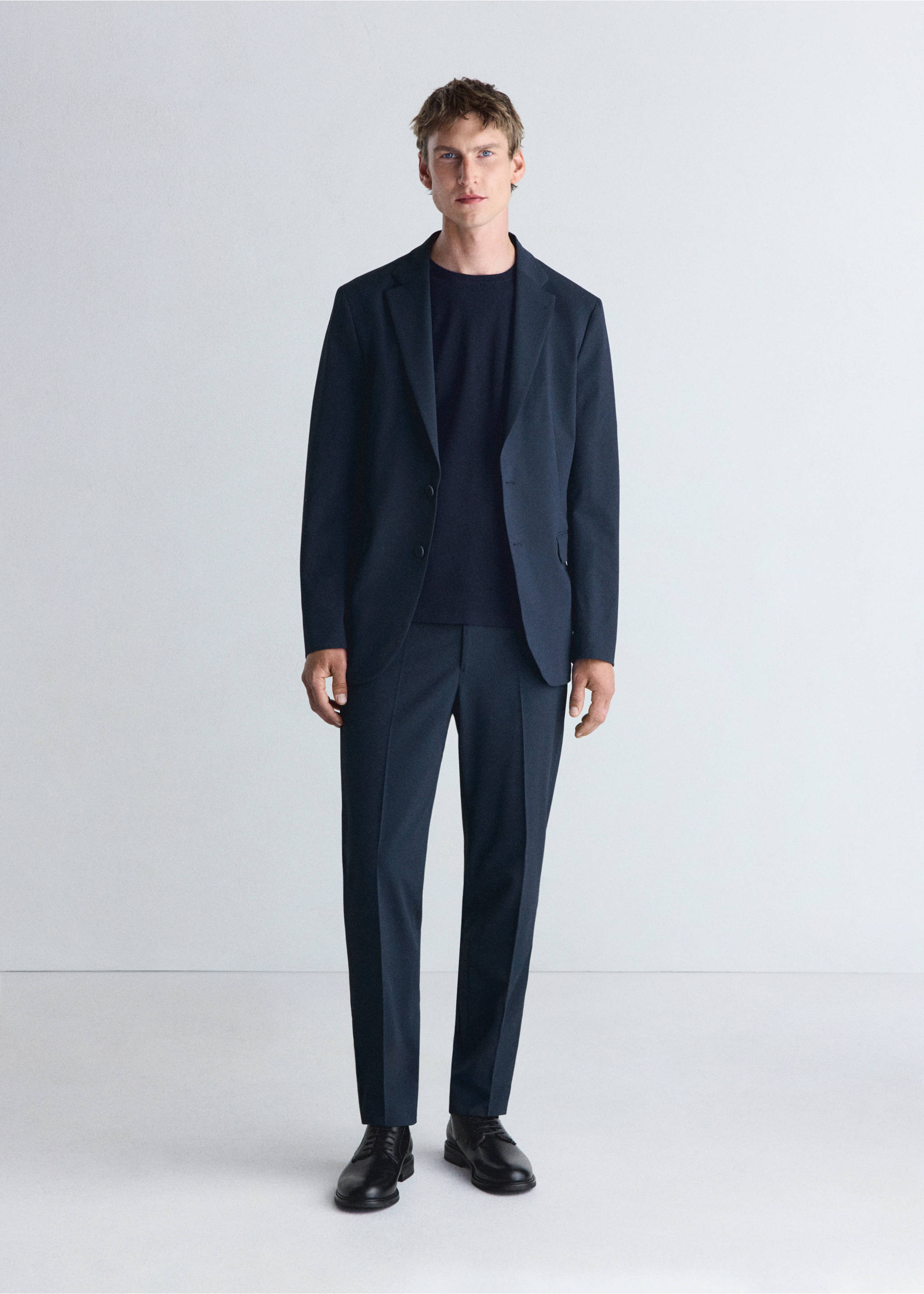 Blazer slim fit termorregulador - Plano geral, Azul. Ref: 37006327-00.