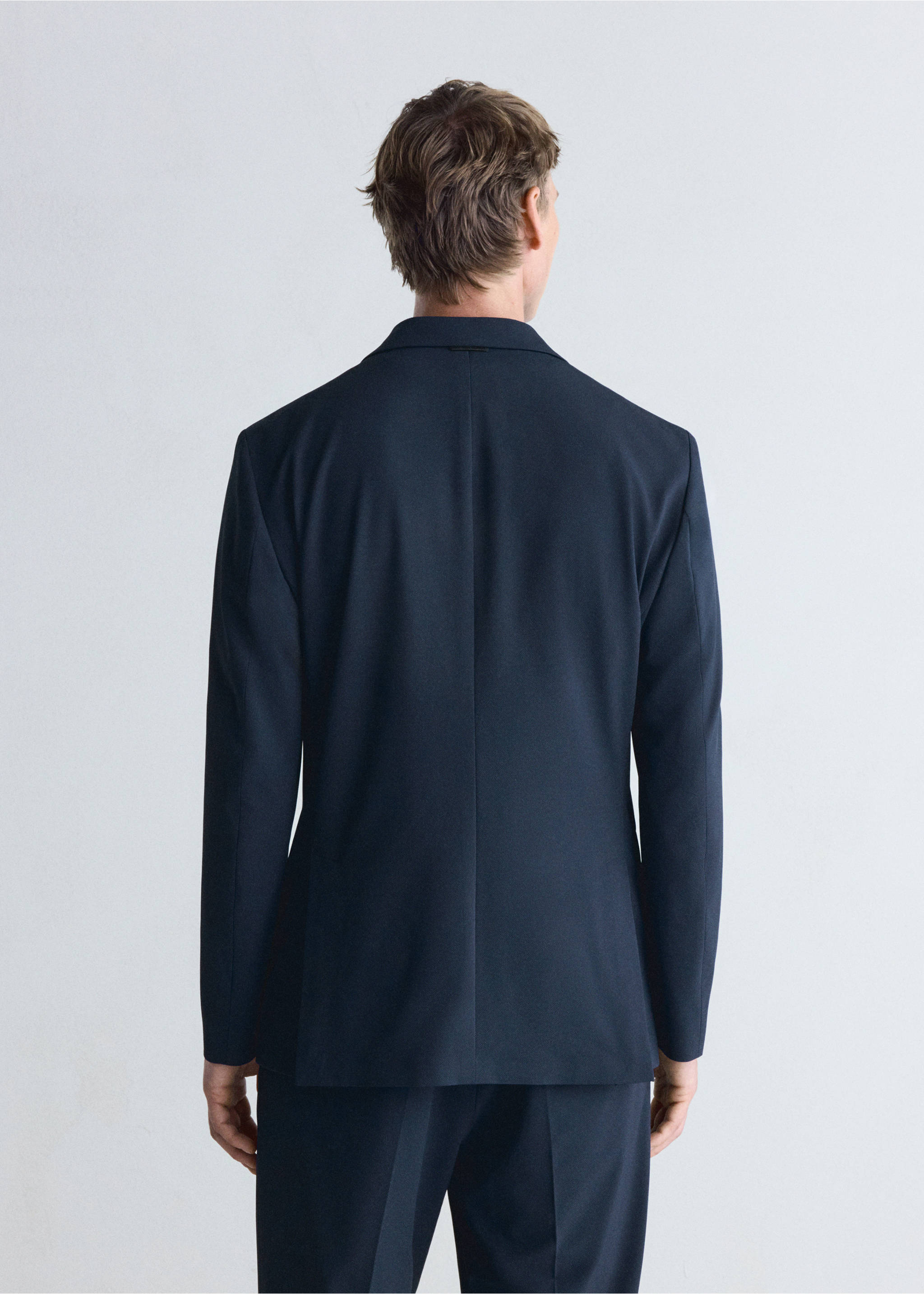 Blazer slim fit termorregulador - Verso do artigo, Azul. Ref: 37006327-00.
