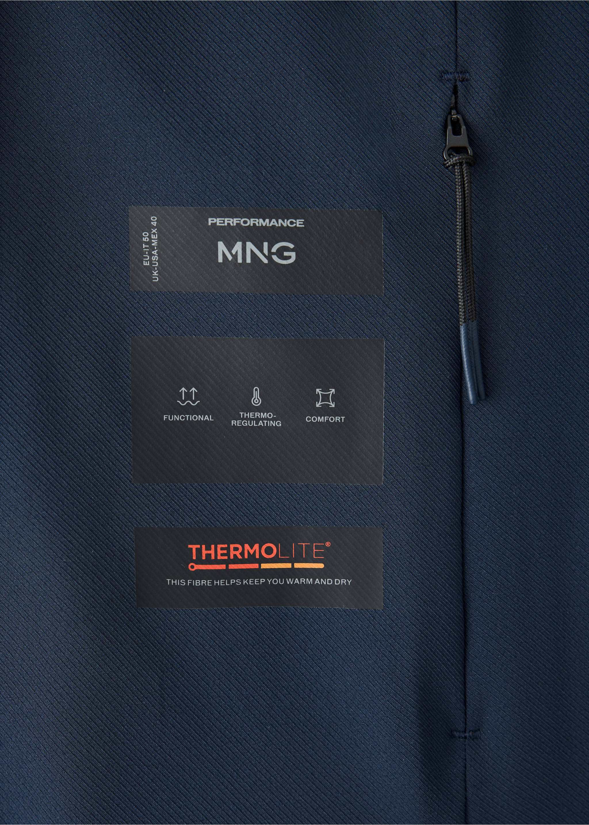 Blazer slim fit termorregulador - Pormenor do artigo 0, Azul. Ref: 37006327-00.