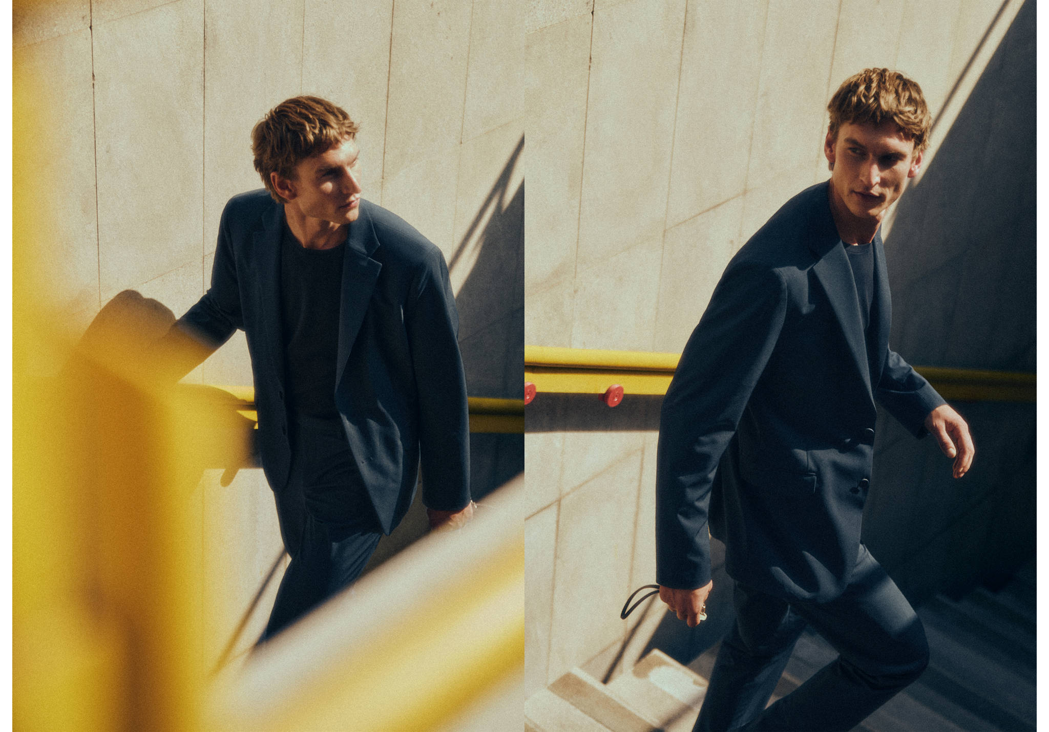 Slim-fit thermoregulating blazer - Panoramic plane