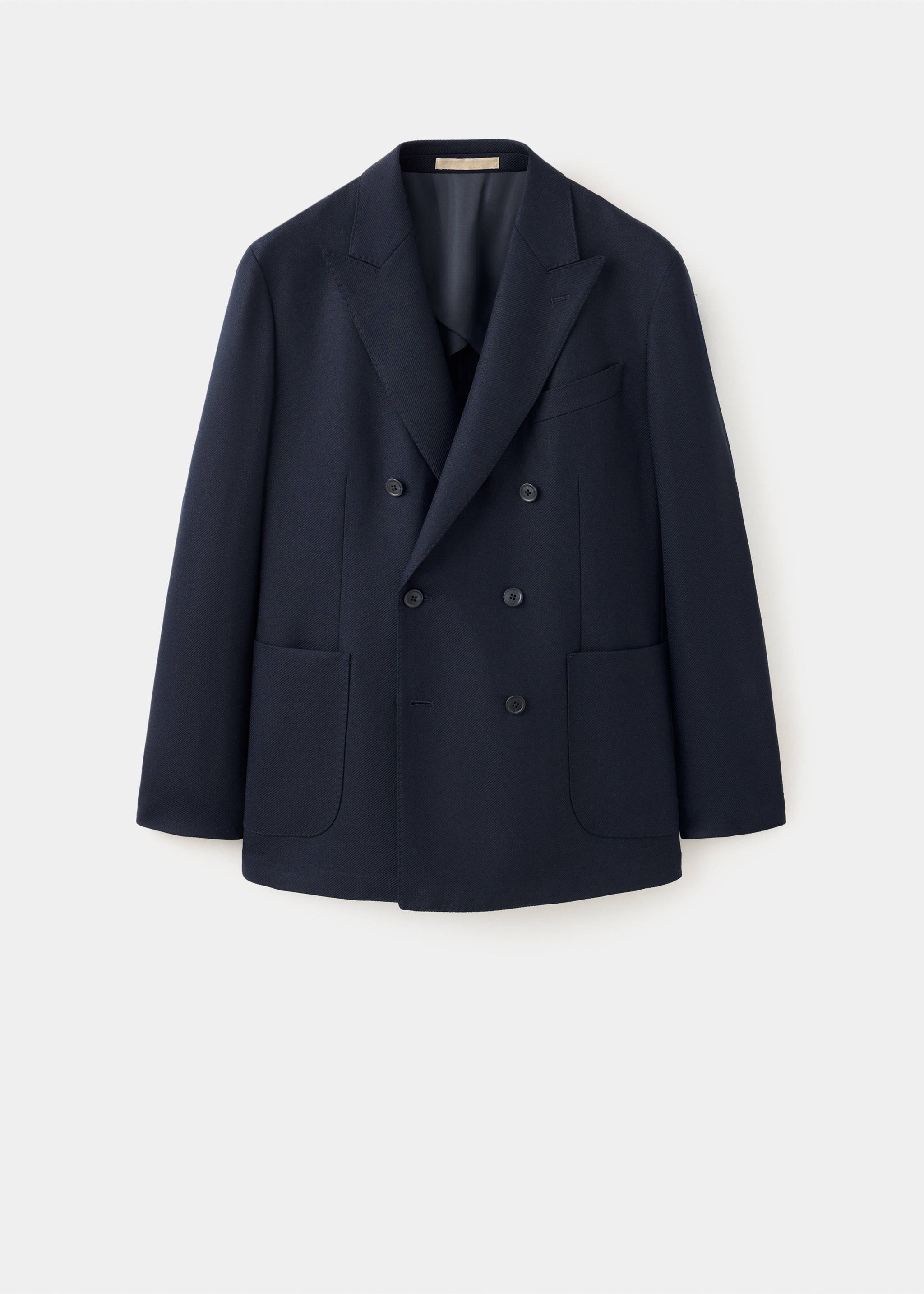 Slim fit wool blend blazer - Article without model, Navy. Ref: 37006328-00.