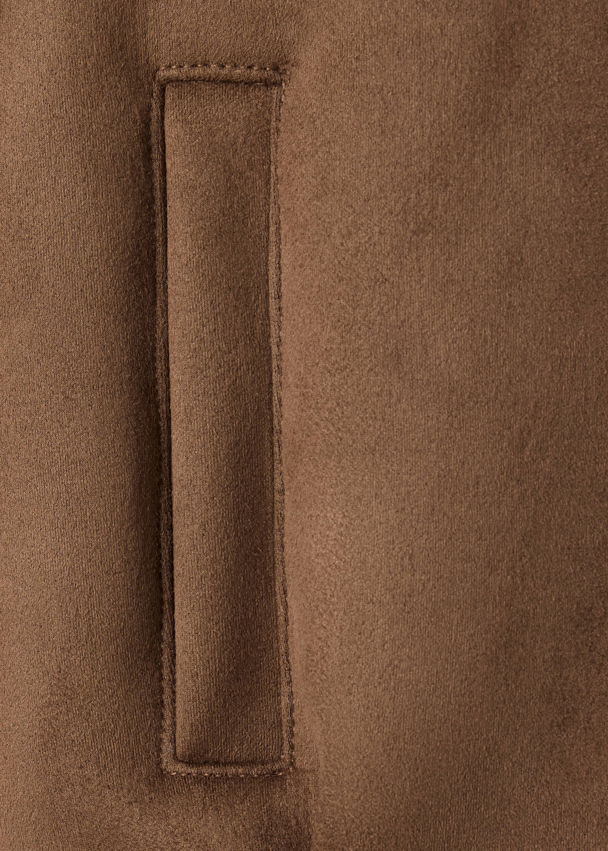 Suede effect sheepskin coat - Details of the article 0