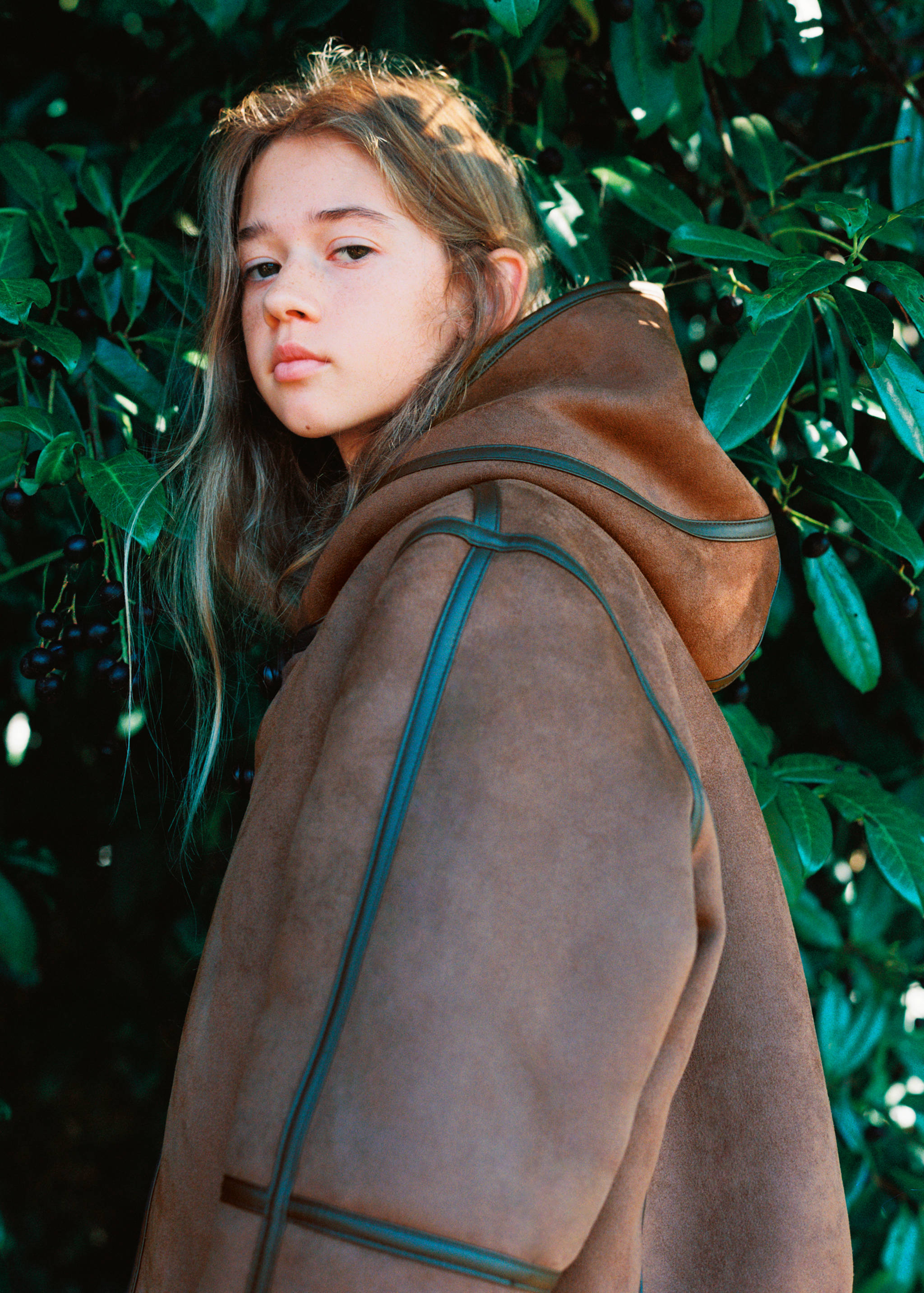 Suede effect sheepskin coat - Details of the article 5