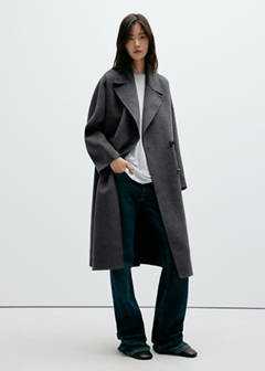 Handmade oversized wool coat — Dark Heather Grey 2