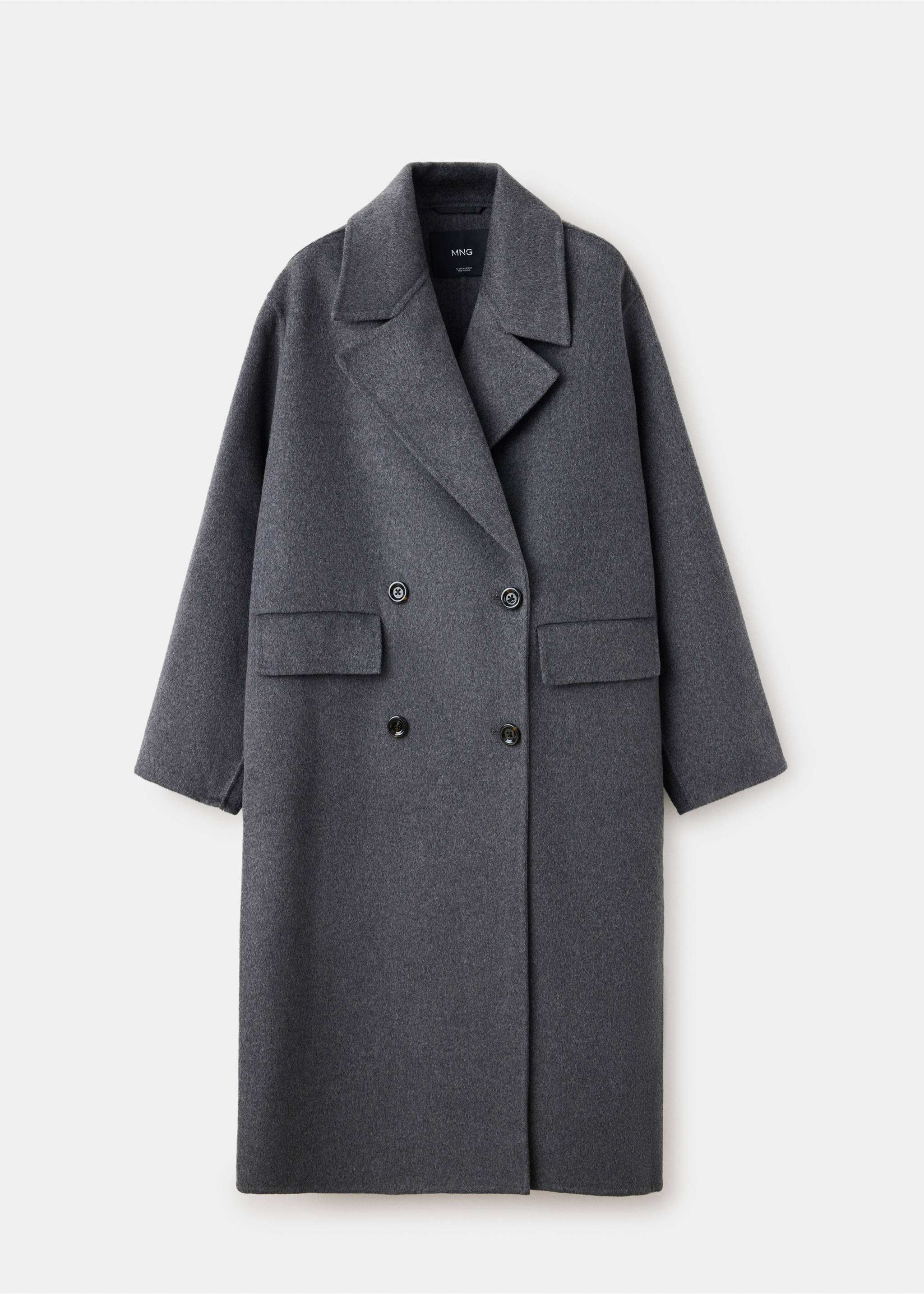Handmade wool coat - Article without model, Dark Heather Grey. Ref: 37006332-00.