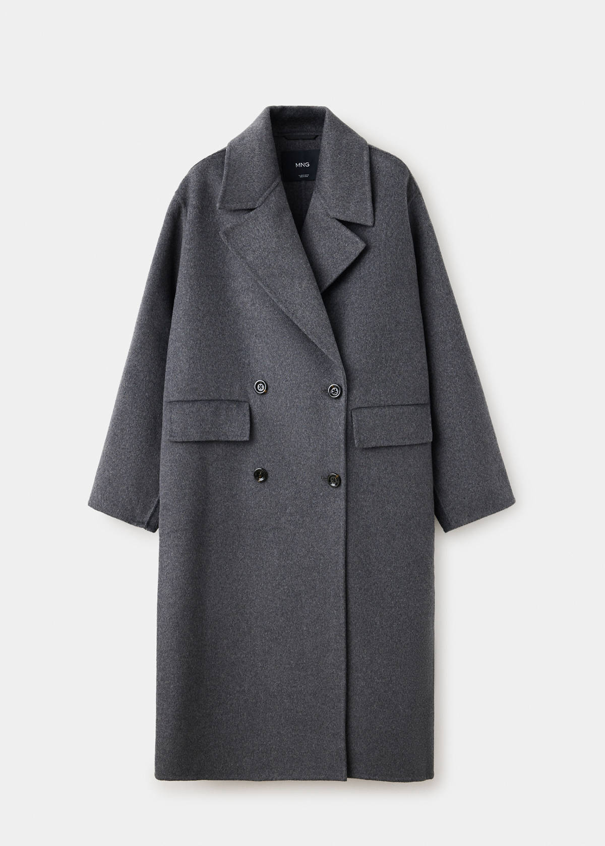 Handmade oversized wool coat — Dark Heather Grey