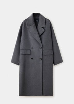 Handmade oversized wool coat — Dark Heather Grey 6