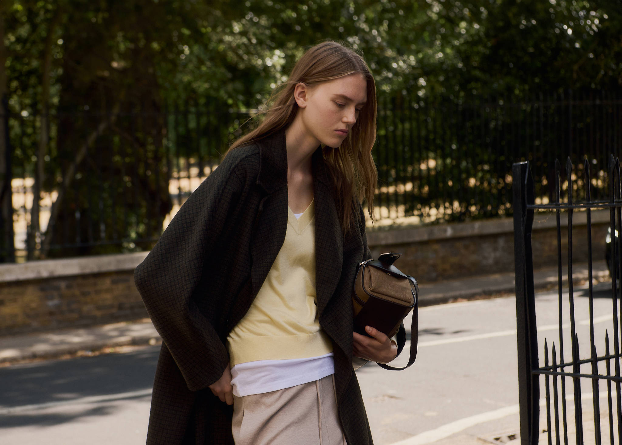 Handmade oversized wool coat - Panoramic plane