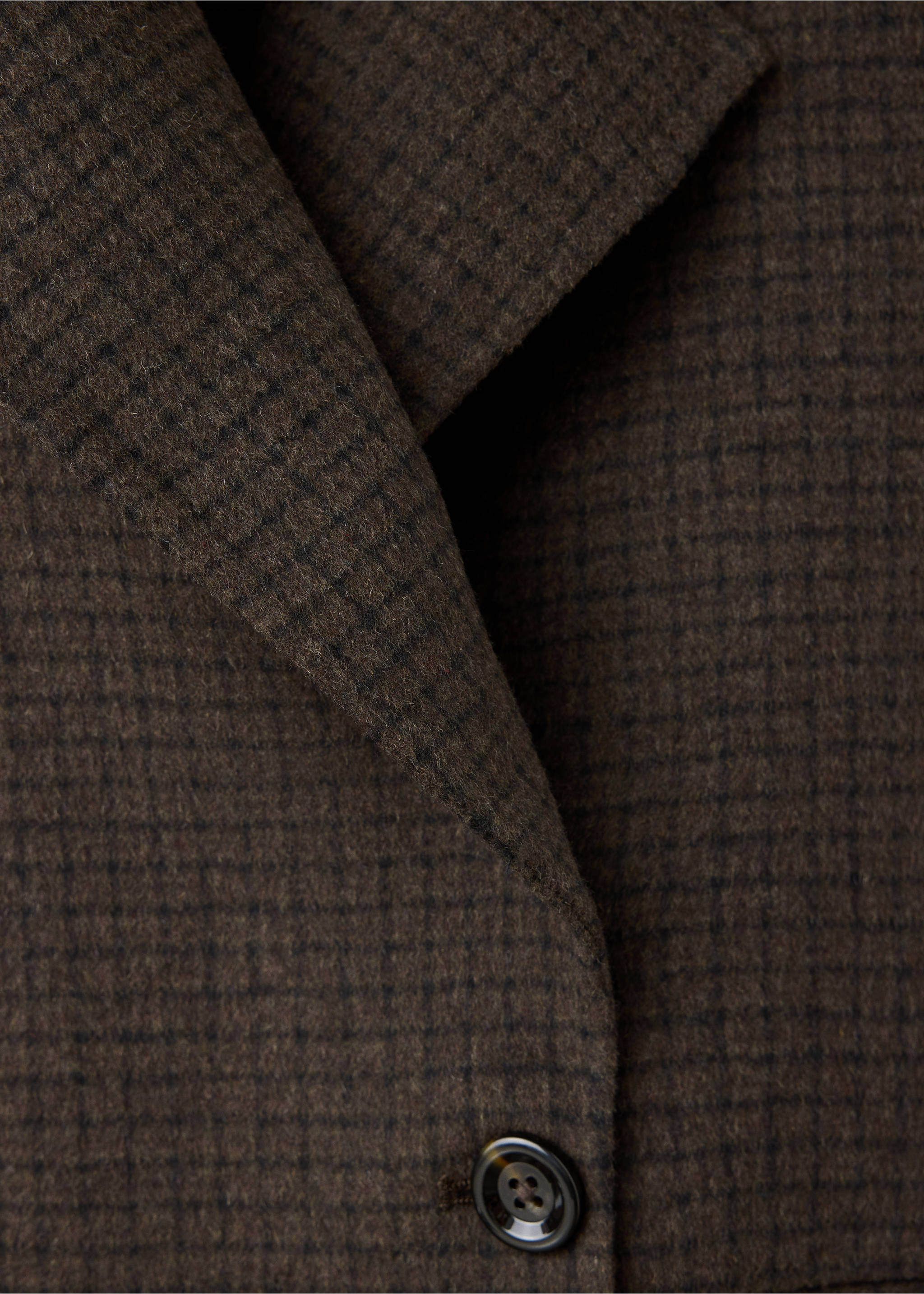 Handmade wool coat - Details of the article 8, Chocolate. Ref: 37006333-00.