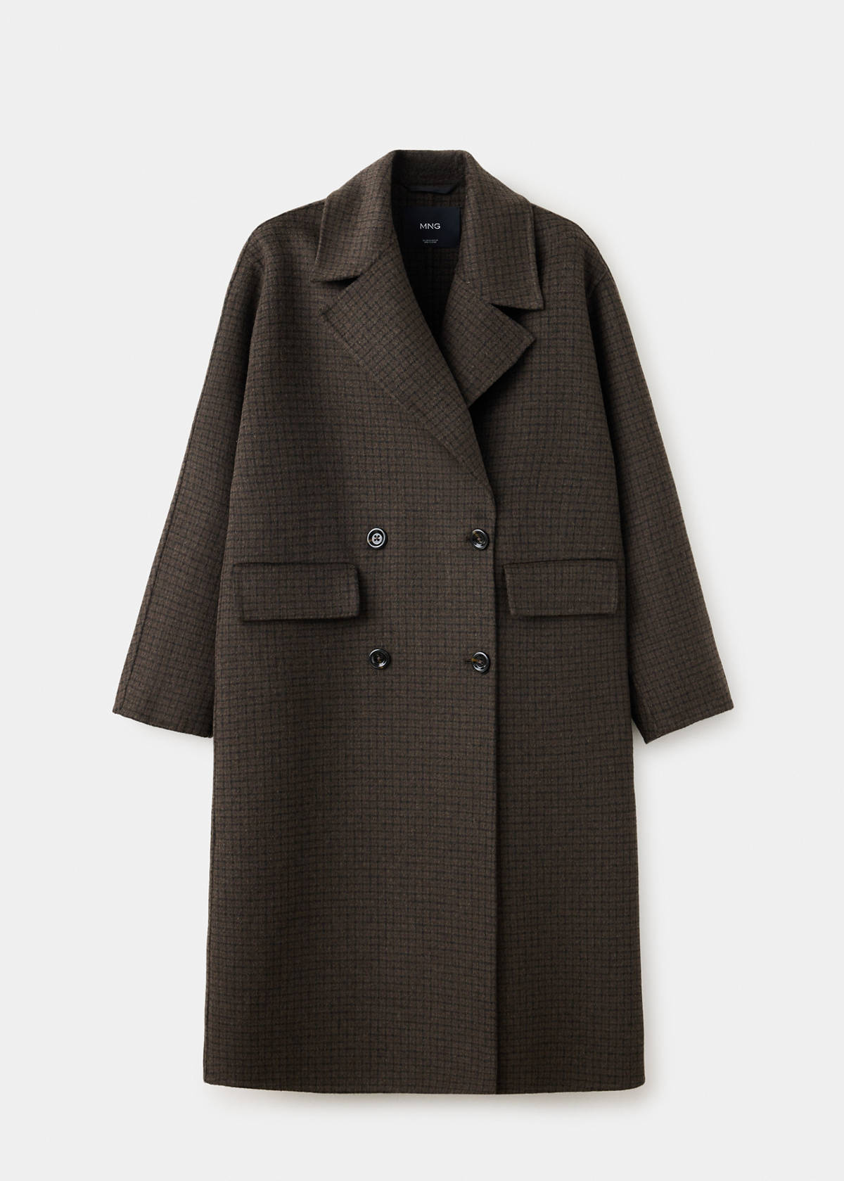 Handmade oversized wool coat — Chocolate