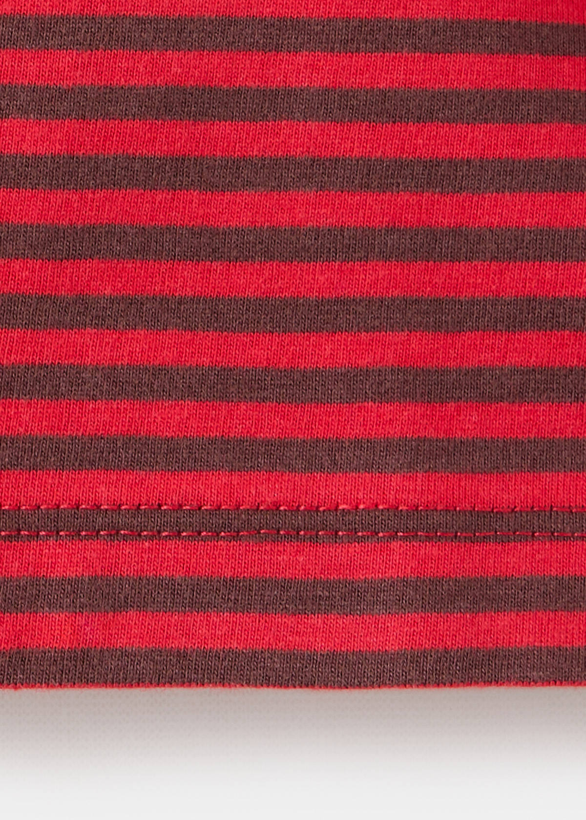 Striped oversized t-shirt — Maroon
