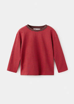 Striped oversized t-shirt — Maroon 2