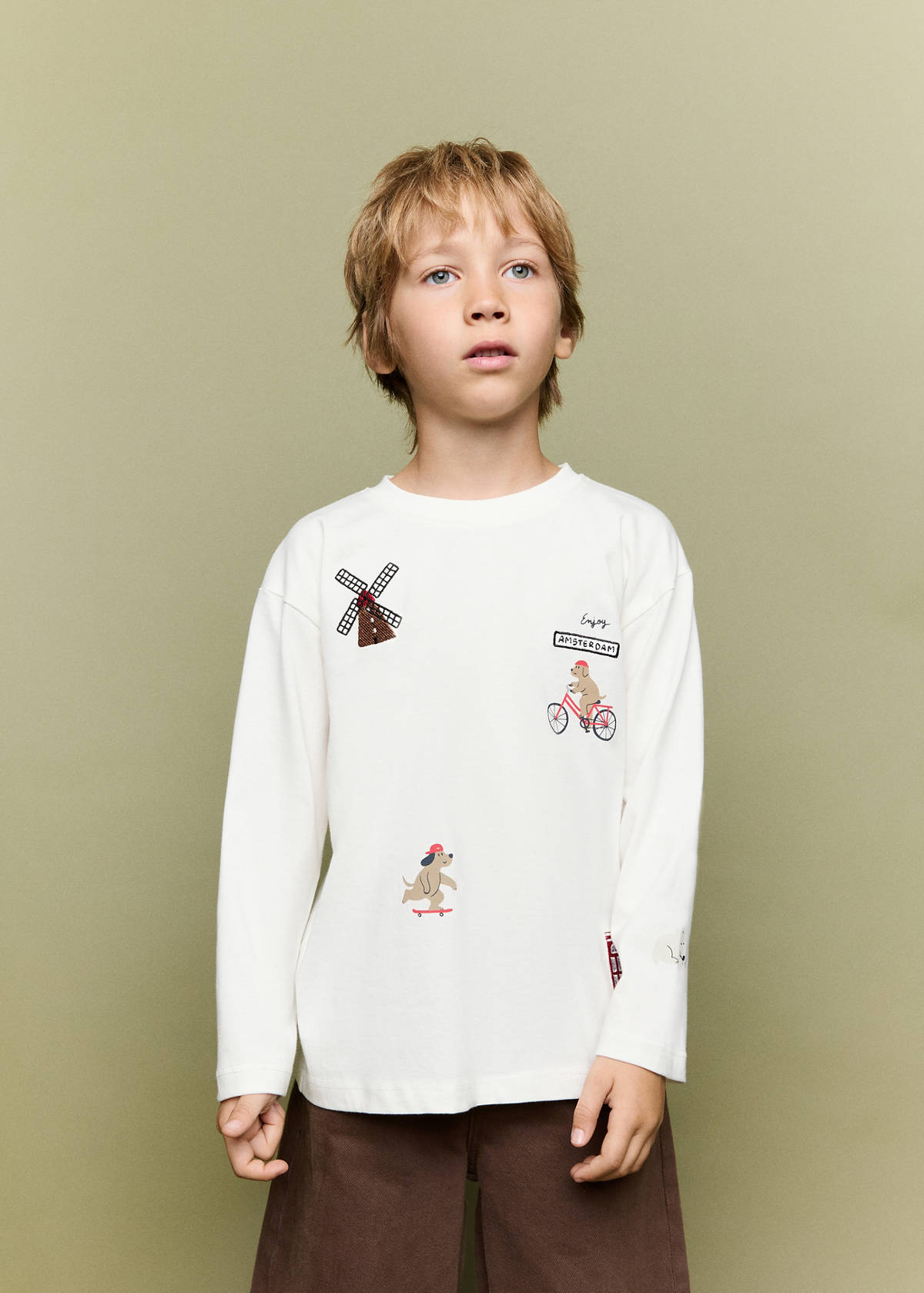 Embroidered cotton shirt — Off White