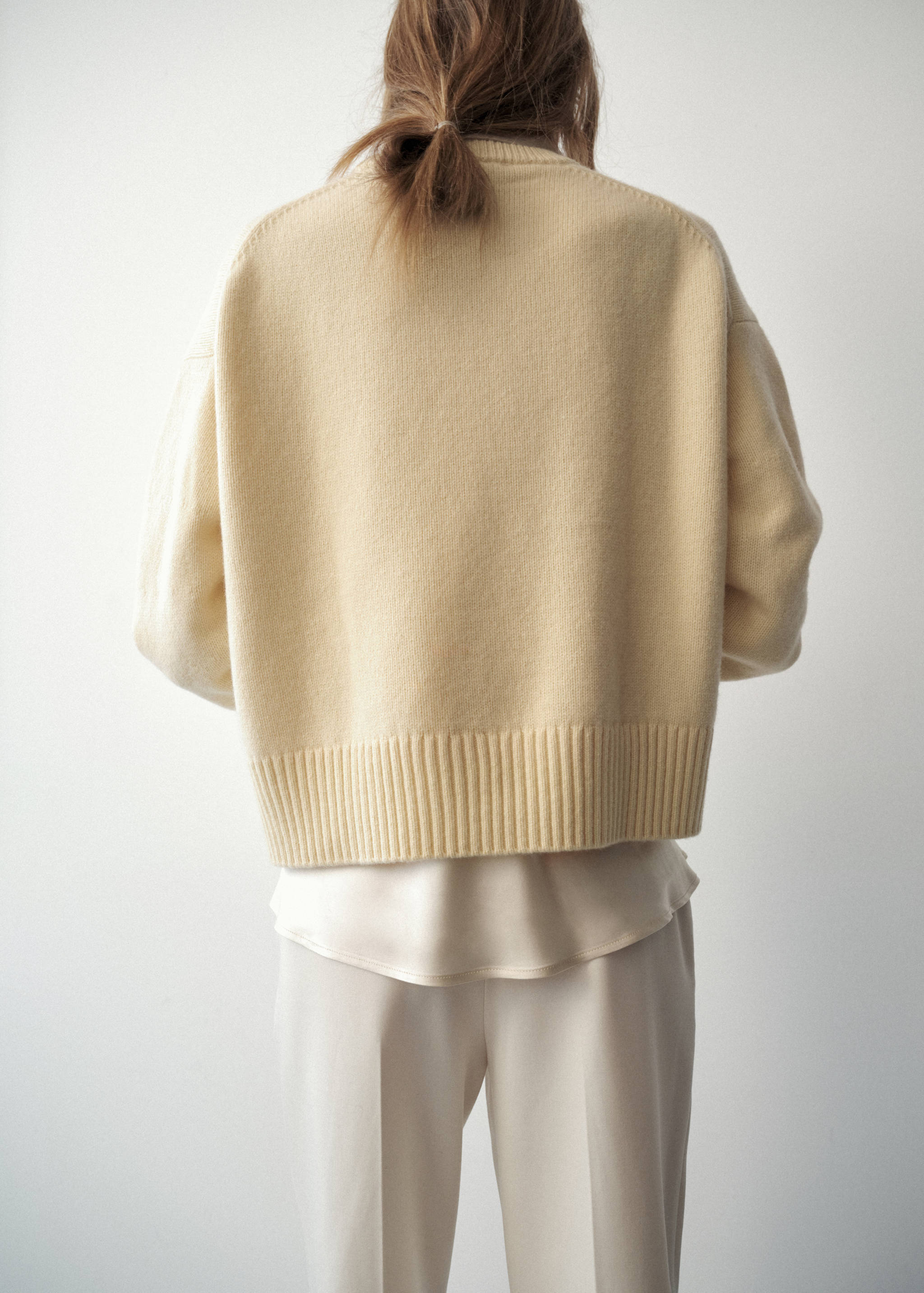 Pull-over laine col rond - Verso de l’article