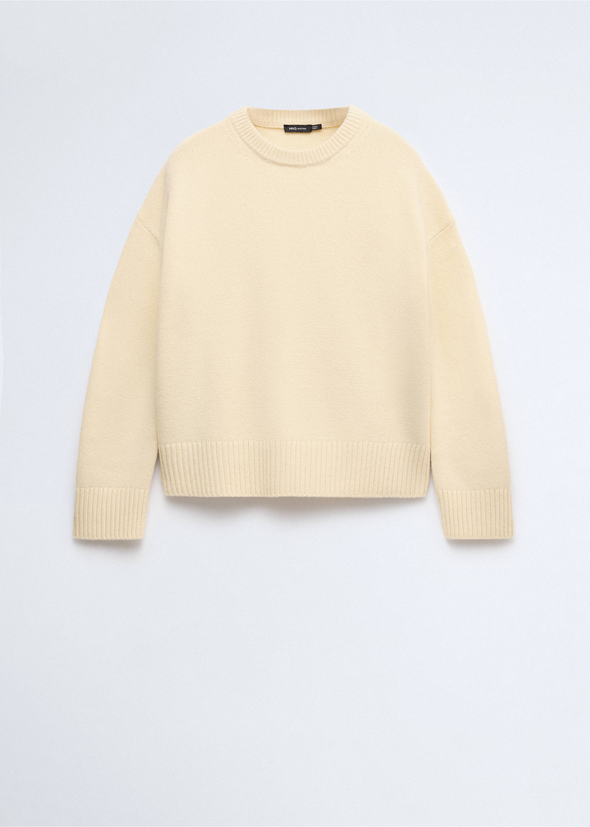 Pull-over laine col rond - Article sans modèle, Jaune pastel. Ref: 37006338-00.