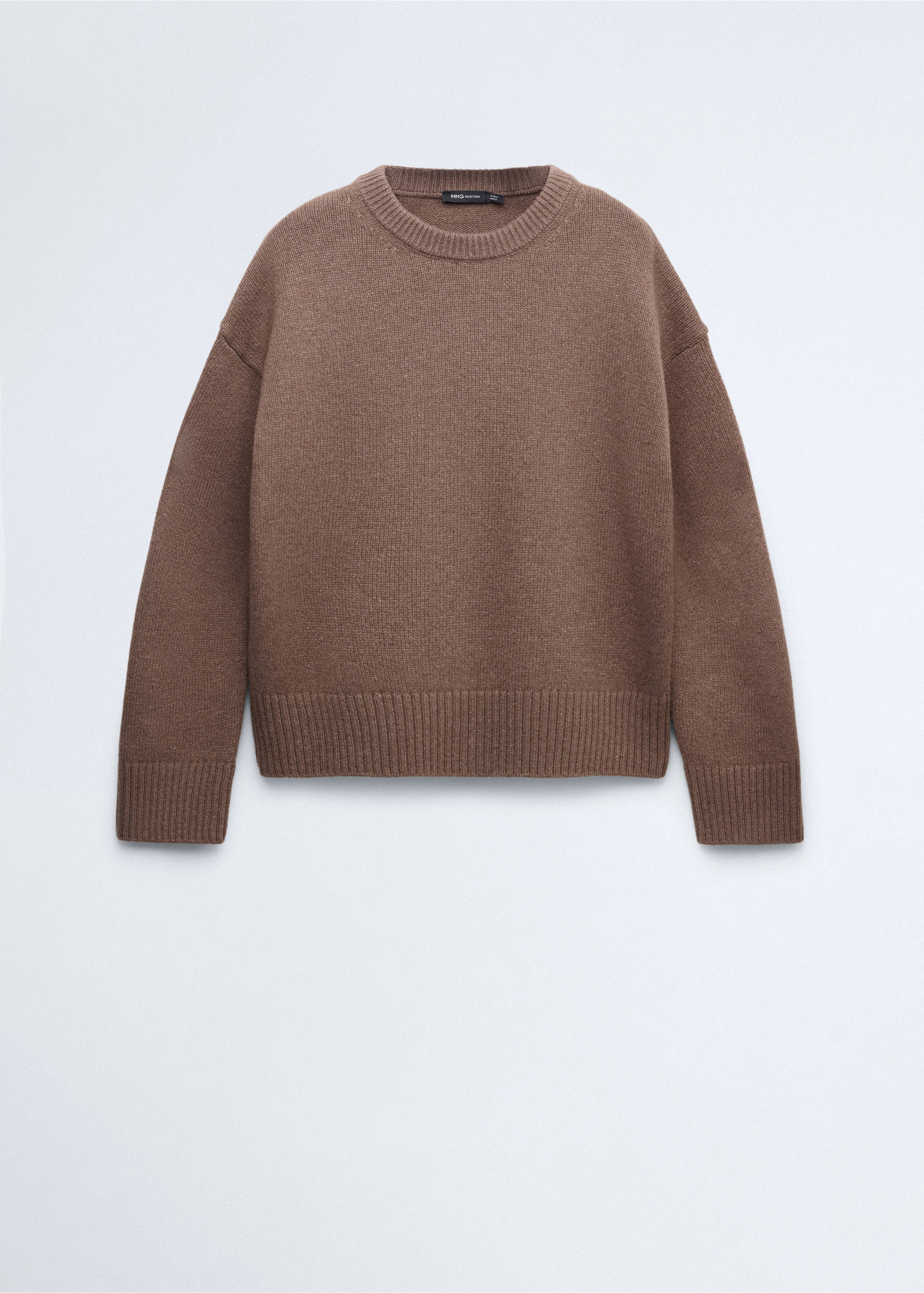 Pull-over laine col rond - Article sans modèle, Marron moyen. Ref: 37006338-00.