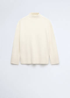 Turtleneck wool sweater — White 5