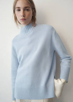 Turtleneck wool sweater — Sky Blue 1
