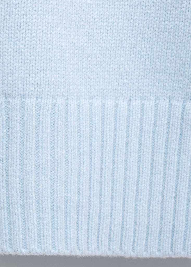 Turtleneck wool sweater — Sky Blue